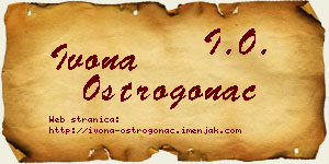 Ivona Ostrogonac vizit kartica